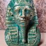cast concrete Egyptian Pharoah Tutankhamun King Tut statue indoor outdoor ornament garden patio porch conservatory Image 4