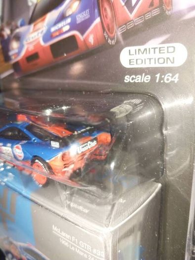 Mini GT 1:64 scale diecast model of the McLaren F1 GTR #33 1996 Le Man's 24 Hour Gulf Livery Exclusive Limited Edition Die-cast Model Car