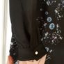 Zara Black Dress, beautiful print, lace detail at the back, size S Image 7