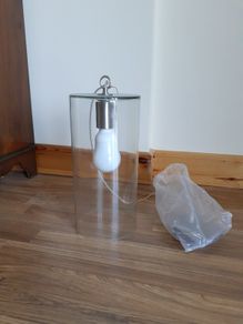 Modern glass minimalist light fitting