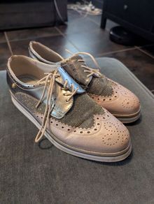 Zanni & Co. Safed Crystal Matt brogue shoe.