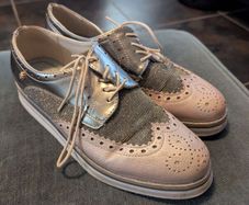 Zanni & Co. Safed Crystal Matt brogue shoe.