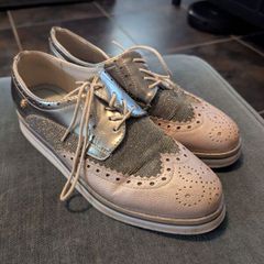 Zanni & Co. Safed Crystal Matt brogue shoe.
