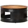 Coffee Table Black 68x68x36 cm Solid Acacia Wood Image 7