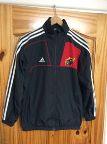 Munster Rugby. Official Adidas Youths Age 11-12 Years Track Jacket.Touchline Jacket. Bench Jacket. Collect In Dublin Or Receive Via Post.