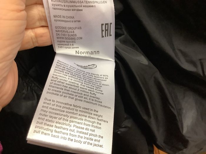 Down black Jacket size 20