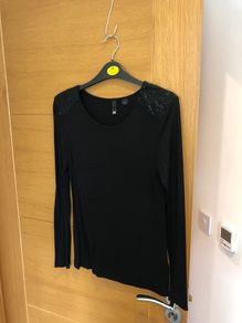 top black, sequin shoulder 12
