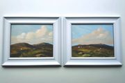 Pair of Adam Kos landscape oil paintings