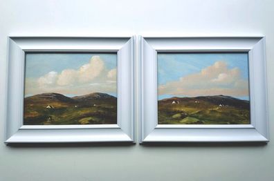 Pair of Adam Kos landscape oil paintings