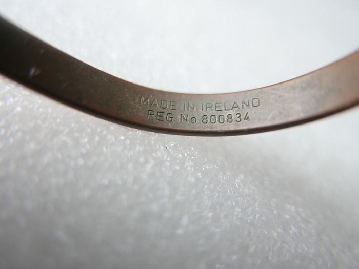 Vintage Sabona London Copper Cuff Bracelet Signed "LONDON" Made in Ireland