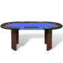 10-Player Poker Table with Dealer Area and Chip Tray Blue Image 3