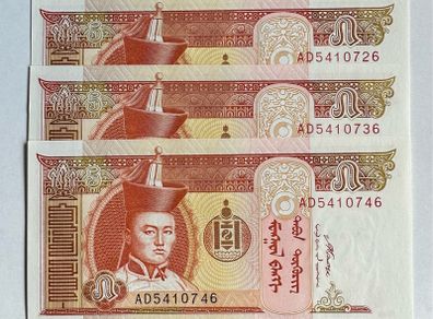 Mongolia 3x5 Tugrik 2008 Banknotes