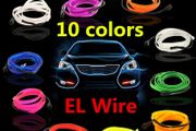 EL Wire Neon Light Novelty Light Neon LED lamp Flexible Rope Tube LED Strip String light Car Decoration With 6mm