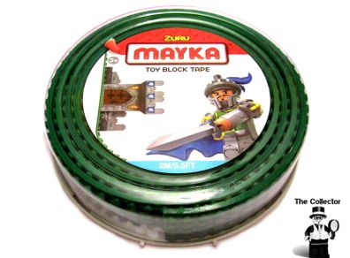 LEGO ZURU MAYKA Tape Green 4 Stud Wide 2 Metres Long 6.5 FT Adhesive Toy Block Tape Brand New Sealed