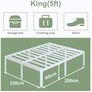 King Size Bed Frame with Rounded Corner Legs Image 2