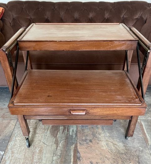Antique Art Deco Metamorphic Side Table Tea Trolley 1920s