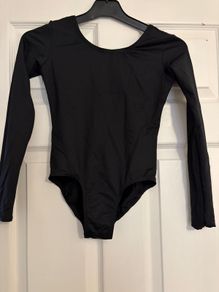 Black gymnastics leotard