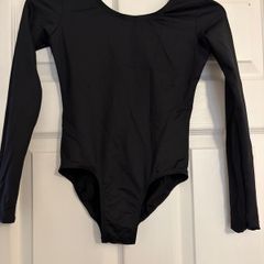 Black gymnastics leotard