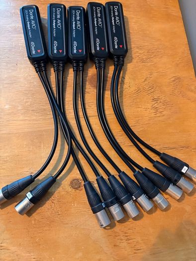 5 x Dante AVIO Analog Output Adapter 0x2