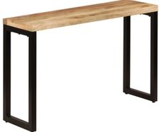 Console Table 120x35x76 cm Solid Mango Wood and Steel