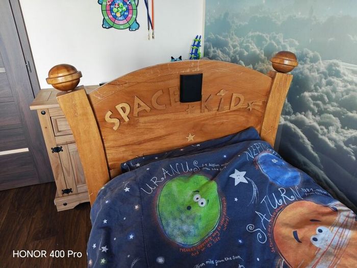 Rare Solid Wood Space Kid Bedroom Set Bed & Wardrobe