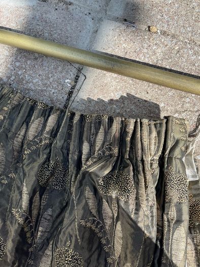 curtains 2 pairs- well used with poles