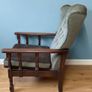 Stylish Grey Tufted High Back Armchair | Superb Condition Image 3