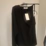 BNWT Mango black one shoulder  long sleeve top size L UK12/14 EU40/42 Postage included Image 2