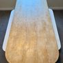 White Danish design dining table with benches Image 3