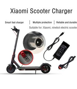 42V 2A Electric Scooter Charger 1 Pin,Power Adapter for Xiaomi M365,Pro,Pro2,Essential,1S,AOVO,Ninebot Segway ES1 ES2 ES4 E22E E25E E45E(UK Plug)