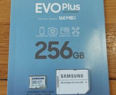 Samsung EVO Plus 256gb Memory Card, micro SD and card adapter, New