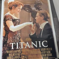 Titanic Poster Massive Cinema Original 1997 Stair Kiss HTF Rare Vintage