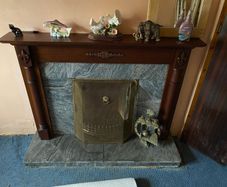 mantel piece fireplace
