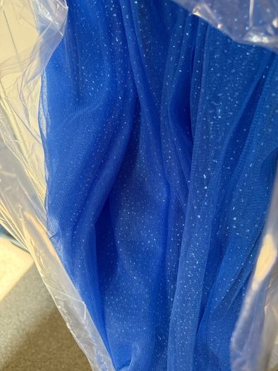 Cobalt blue Debs dress with a subtle sparkle