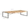 Coffee Table 180x90x40 cm Rough Mango Wood Image 7
