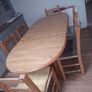 table, 6 chairs and bookshelf Image 3