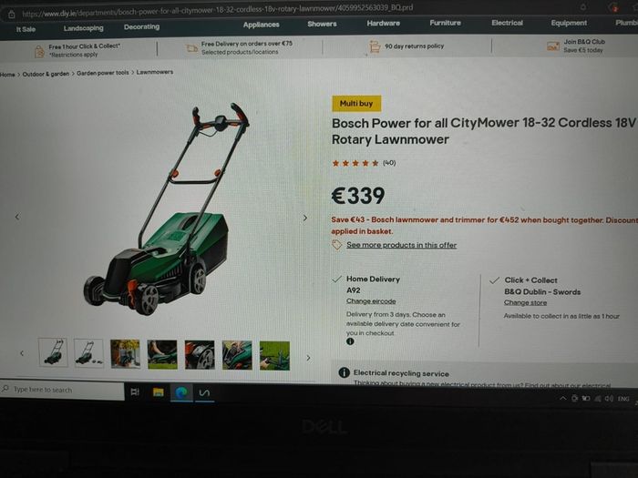 cordless lawnmower