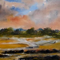 portmarnock beach watercolour