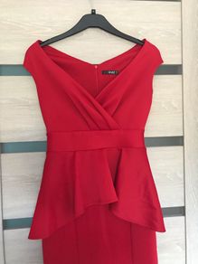 Maxi dark red dress, size 10