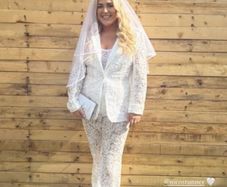 Bridal White Lace Suit