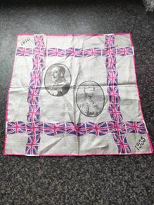 George V and Queen Mary Jubilee Silk Hankerchief