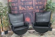 2 leather swivel