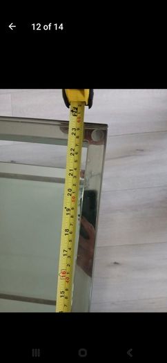 glass with mirror base coffee table