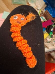 worry worm bookmark