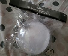 Acrylic bauble for crafting 15cm Christmas decoration NEW