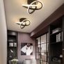 LED Ceiling Light 2 Rings Interweave Modern Creative White Black Ceiling Lamp for Hallway Office Bedroom Kitchen Living Room Warm White 22W MULTIPLE COLOURS AVAILABLE (FREE POSTAGE) Image 6