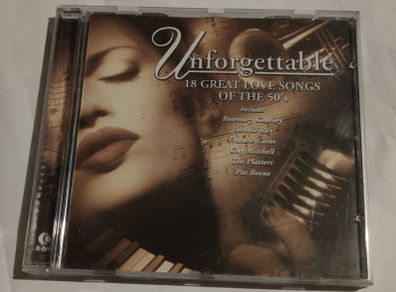 New Unforgettable 18 Great Love Songs of the 50s Cd
