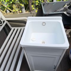 Resin Basin for Outdoor and Indoor Use 40 x 40 x 86.5 cm
