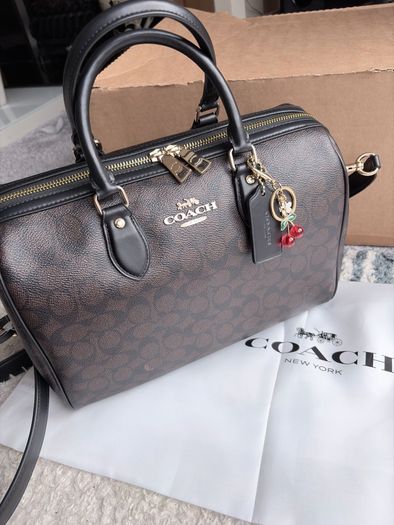 Coach Large Rowan Satchel Bag In Signature Canvas
