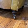 Antique Leather Chesterfield Sofa Couch - Needs Repair Image 3